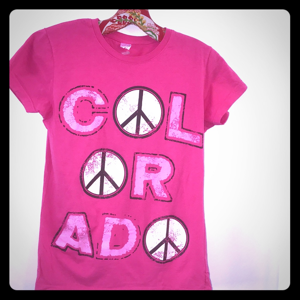Pink Peace Colorado Tee, Large